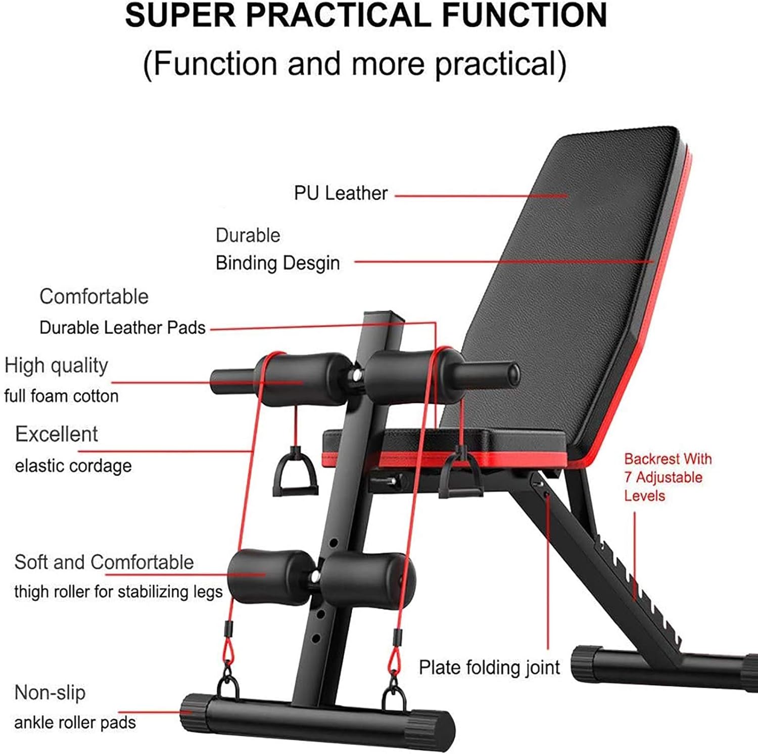 ORANGLES Dumbbell Incline Bench Press Home Fitness Bench for Crunches and Strength Training - high resolution display - exposing craftsmanship - Image 2 of 4 | built for everyone | Dumbbell Incline Bench Press Home Fitness Bench for Crunches and Strength Training for sale Georgia | Free Shipping ORANGLES