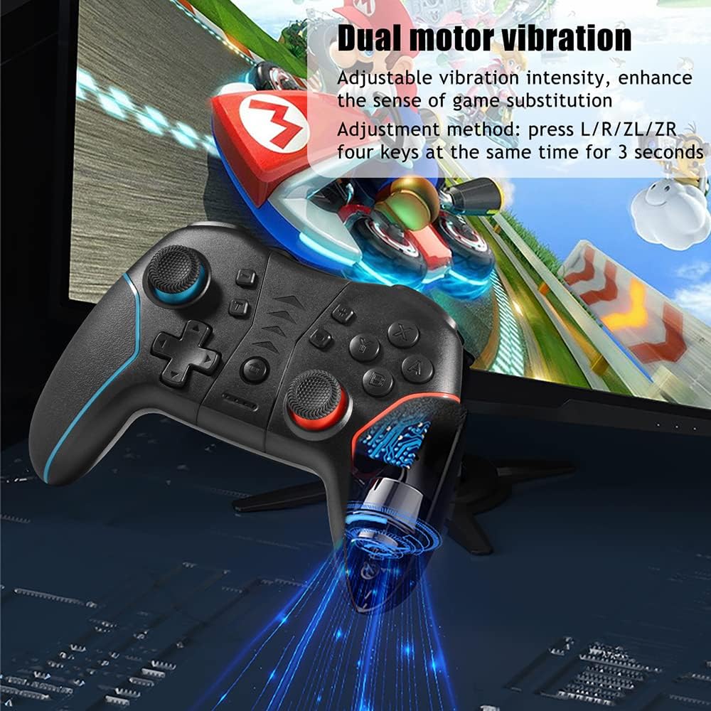 ORANGLES Six‑Axis Wireless Bluetooth Game Handle – Dual Vibration Gyroscope Controller for Android & PC - detailed closeup view - illustrating benefits - Image 3 of 6 | created for all | Shop Six‑Axis Wireless Bluetooth Game Handle – Dual Vibration Gyroscope Controller for Android & PC North Carolina | Free Shipping ORANGLES