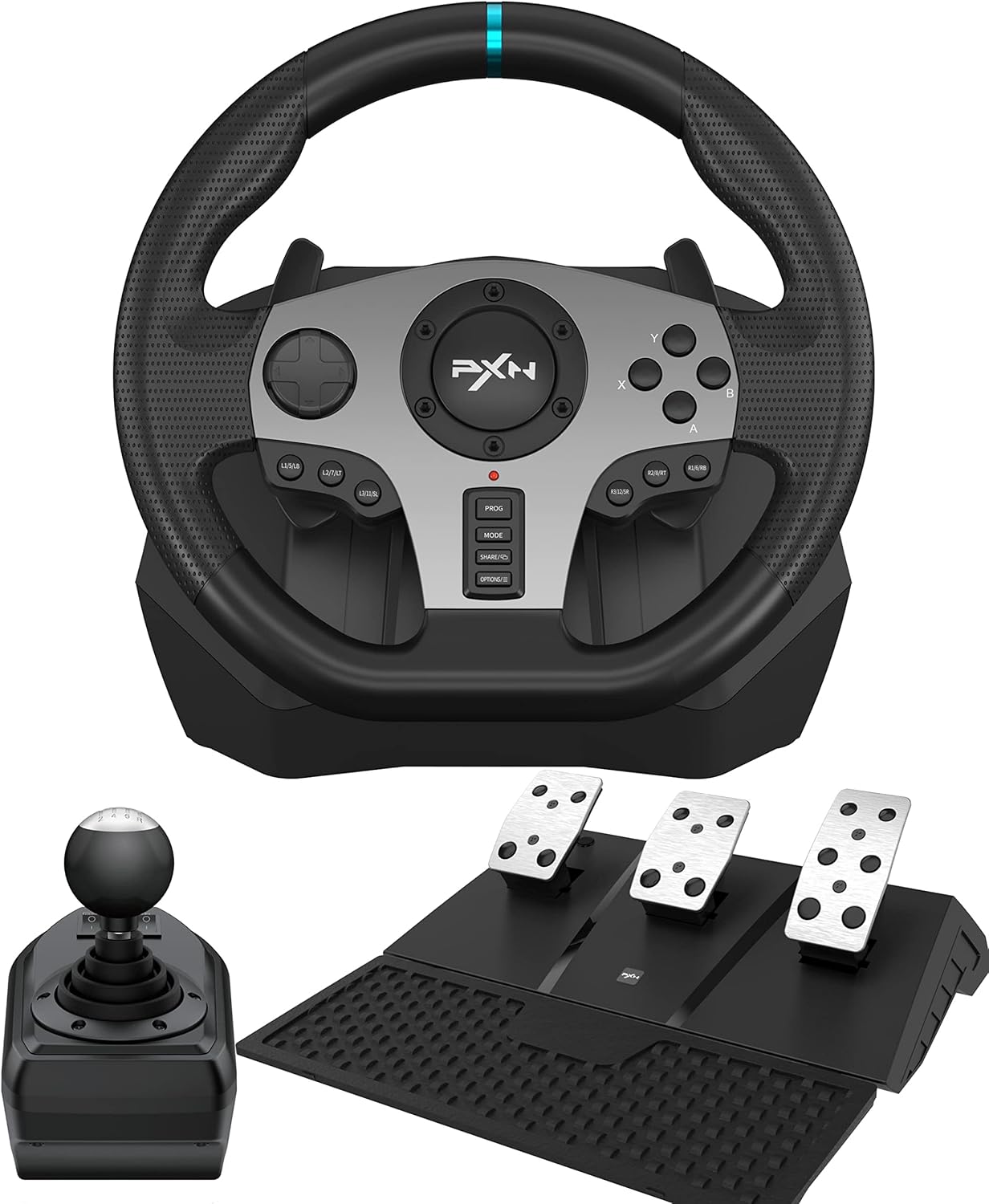 PXN V9 Racing Wheel – Force Feedback Game Controller for PC, PS3, PS4 & Xbox One