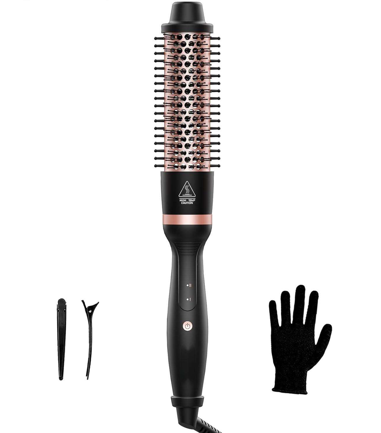Best Hair Straightening Brush Meinuo Thermal Automatic Rotating Hot Comb and Hair Curler