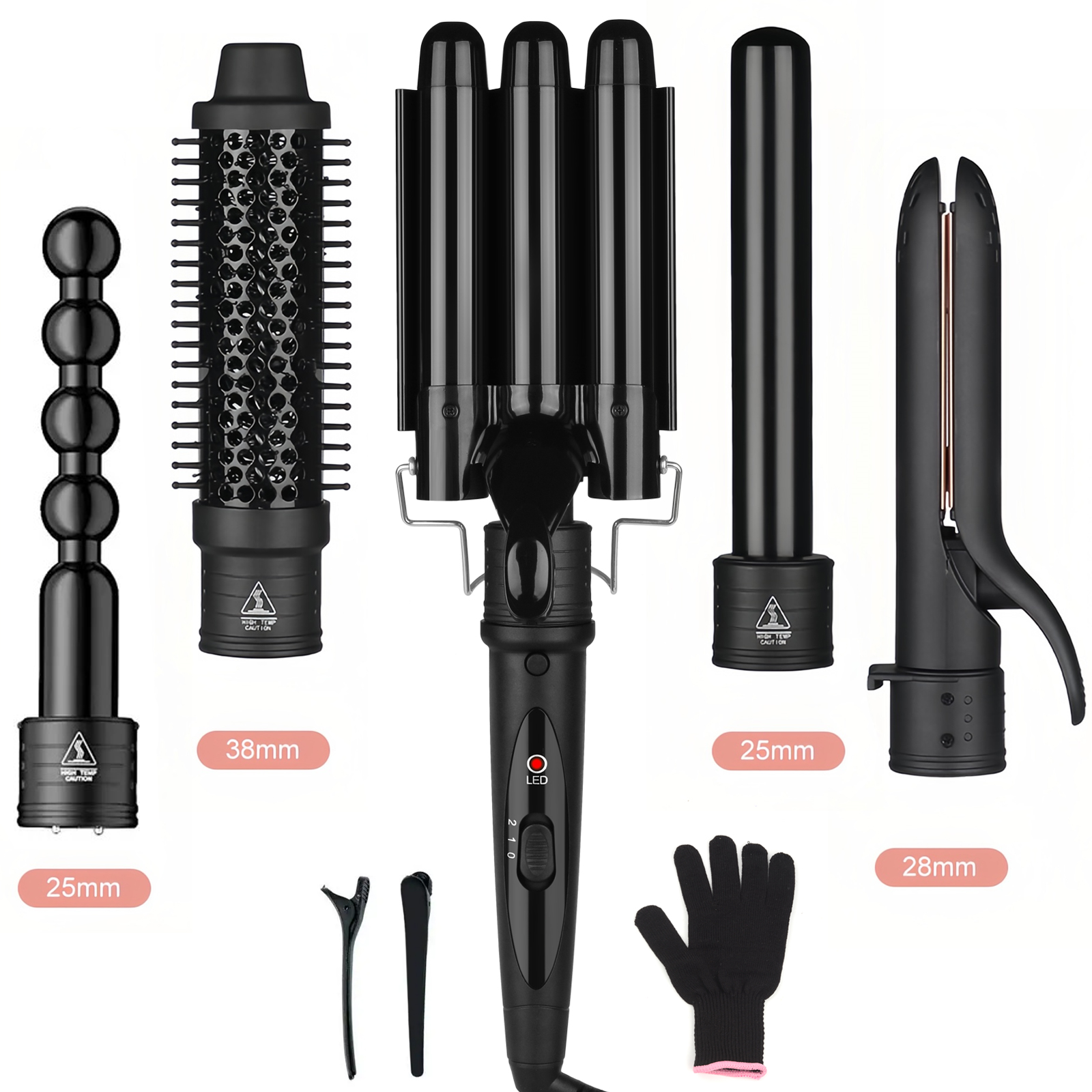 Dyson Hair Straightener 5‑in‑1 Interchangeable Curling Iron Set LED Electric Straightener and Curler