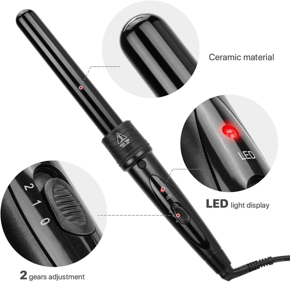 ORANGLES Dyson Hair Straightener 5‑in‑1 Interchangeable Curling Iron Set LED Electric Straightener and Curler - high resolution display - exposing craftsmanship - Image 2 of 5 | built for everyone | Dyson Hair Straightener 5‑in‑1 Interchangeable Curling Iron Set LED Electric Straightener and Curler for sale Georgia | Free Shipping ORANGLES