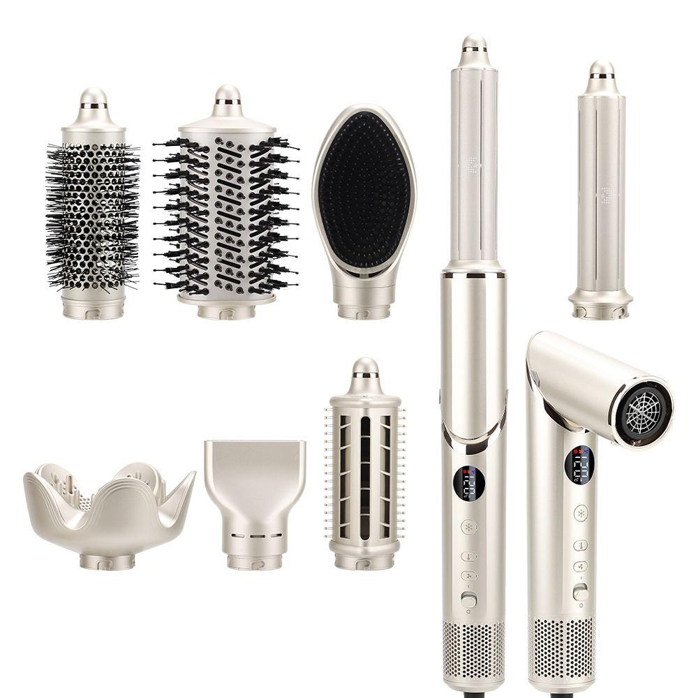 Hair Styler 1600W 8‑in‑1 Ceramic Ionic Dryer with Brushes and Curling Iron for Salon Styling