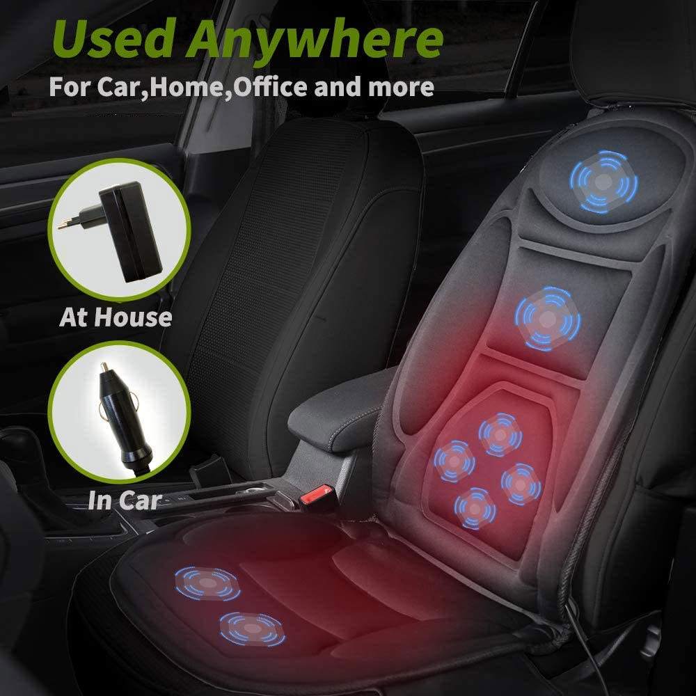 ORANGLES Best Back Massager Phenitech Heated Vibration Cushion with 5 Motors and 5 Modes - detailed closeup view - illustrating benefits - Image 3 of 6 | created for all | Shop Best Back Massager Phenitech Heated Vibration Cushion with 5 Motors and 5 Modes North Carolina | Free Shipping ORANGLES