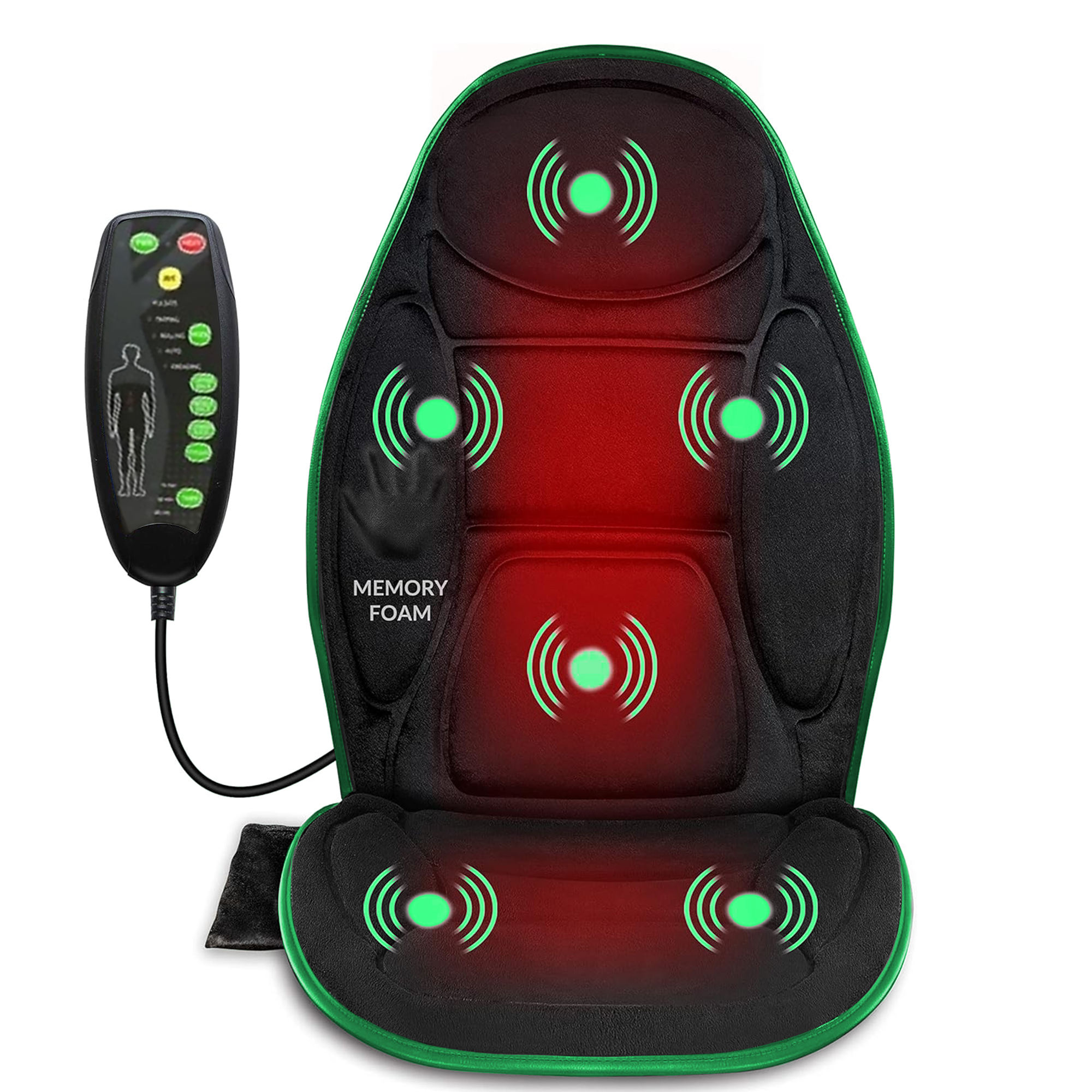 ORANGLES Best Back Massager Phenitech Heated Vibration Cushion with 5 Motors and 5 Modes - angled perspective - presenting advantages - Image 4 of 6 | fits any environment | Purchase Best Back Massager Phenitech Heated Vibration Cushion with 5 Motors and 5 Modes Michigan | Free Shipping ORANGLES