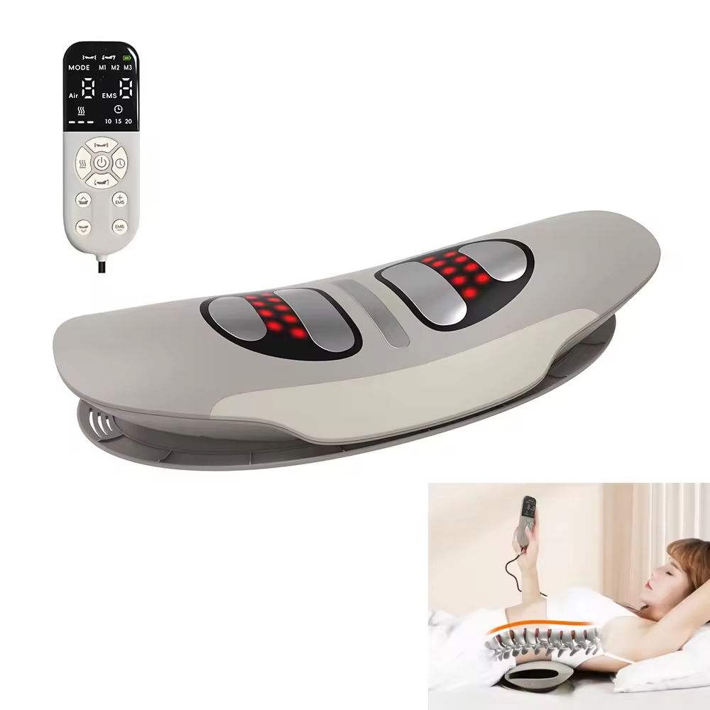 Lumbar Massager Eveekon Electric Heated Intelligent Back and Waist Relief