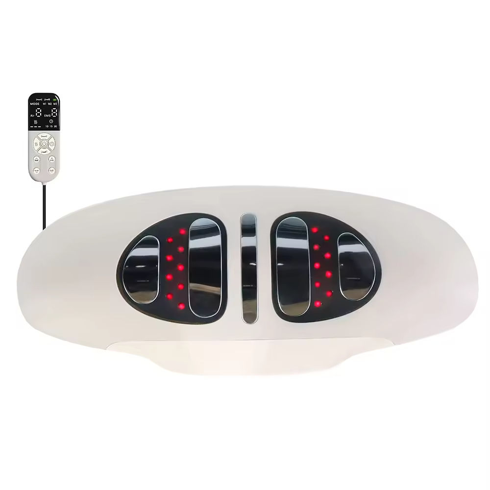 ORANGLES Lumbar Massager Eveekon Electric Heated Intelligent Back and Waist Relief - detailed closeup view - illustrating benefits - Image 3 of 6 | created for all | Shop Lumbar Massager Eveekon Electric Heated Intelligent Back and Waist Relief North Carolina | Free Shipping ORANGLES