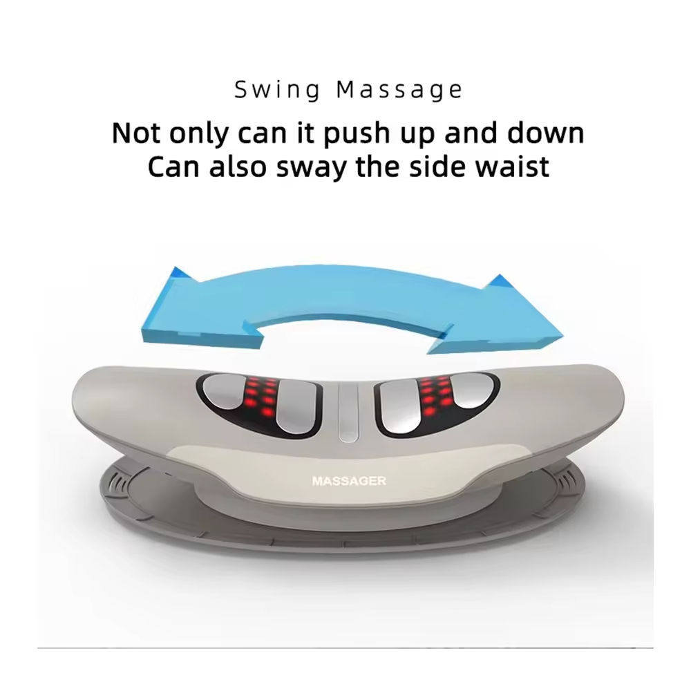 ORANGLES Lumbar Massager Eveekon Electric Heated Intelligent Back and Waist Relief - angled perspective - presenting advantages - Image 4 of 6 | fits any environment | Purchase Lumbar Massager Eveekon Electric Heated Intelligent Back and Waist Relief Michigan | Free Shipping ORANGLES