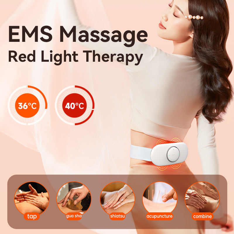 ORANGLES Belt Massager TENS Back Support Lumbar Pain Relief for Men and Women - detailed closeup view - illustrating benefits - Image 3 of 5 | created for all | Shop Belt Massager TENS Back Support Lumbar Pain Relief for Men and Women North Carolina | Free Shipping ORANGLES