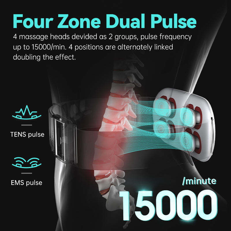 ORANGLES Belt Massager TENS Back Support Lumbar Pain Relief for Men and Women - angled perspective - presenting advantages - Image 4 of 5 | fits any environment | Purchase Belt Massager TENS Back Support Lumbar Pain Relief for Men and Women Michigan | Free Shipping ORANGLES