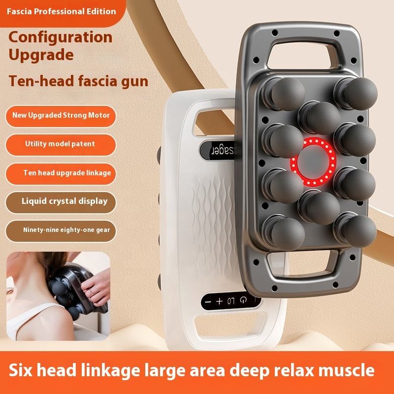 ORANGLES Deep Tissue Massage Gun Professional 10 Head 9 Speed Full Body Relief Device - elegant presentation - exhibiting components - Image 6 of 6 | ideal for home | Discount on Deep Tissue Massage Gun Professional 10 Head 9 Speed Full Body Relief Device Virginia | Free Shipping ORANGLES