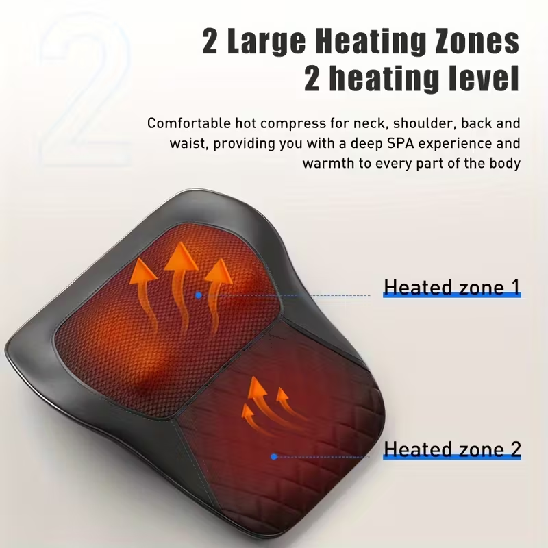 ORANGLES Neck Massage Pillow Smart Electric Cushion for Neck and Back Relief - angled perspective - presenting advantages - Image 4 of 6 | fits any environment | Purchase Neck Massage Pillow Smart Electric Cushion for Neck and Back Relief Michigan | Free Shipping ORANGLES