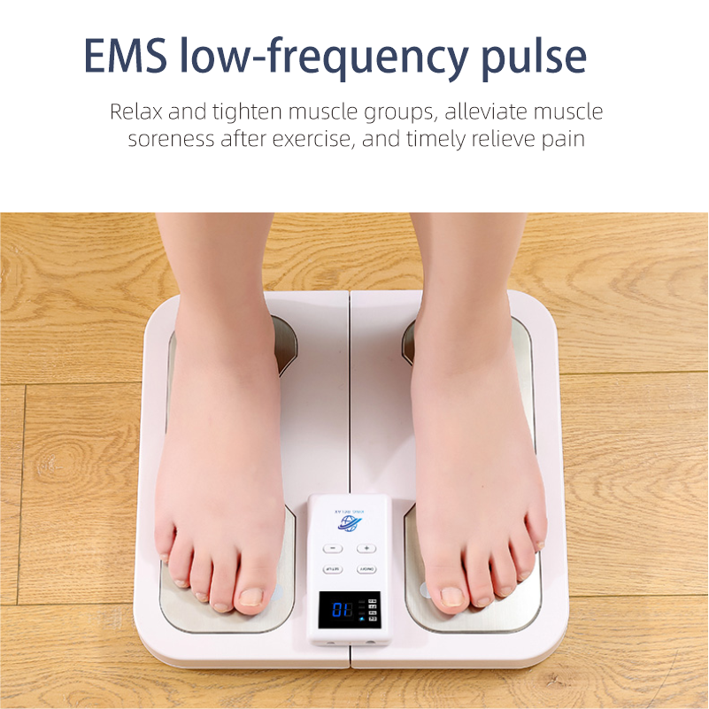 ORANGLES Massaging Heating Pad Microcurrent Foot Stimulator for Pain Relief and Muscle Recovery - detailed closeup view - illustrating benefits - Image 3 of 5 | created for all | Shop Massaging Heating Pad Microcurrent Foot Stimulator for Pain Relief and Muscle Recovery North Carolina | Free Shipping ORANGLES