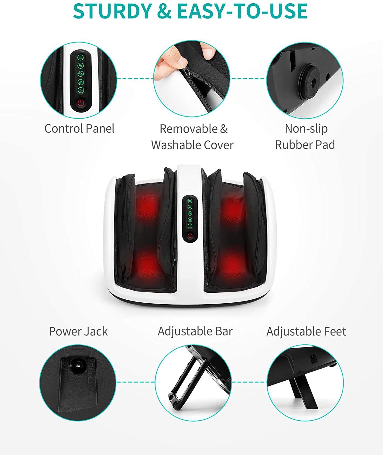 ORANGLES Shiatsu Leg Massager Phenitech Foot Calf and Thigh Compression Boots for Pain Relief and Circulation - angled perspective - presenting advantages - Image 4 of 4 | fits any environment | Purchase Shiatsu Leg Massager Phenitech Foot Calf and Thigh Compression Boots for Pain Relief and Circulation Michigan | Free Shipping ORANGLES