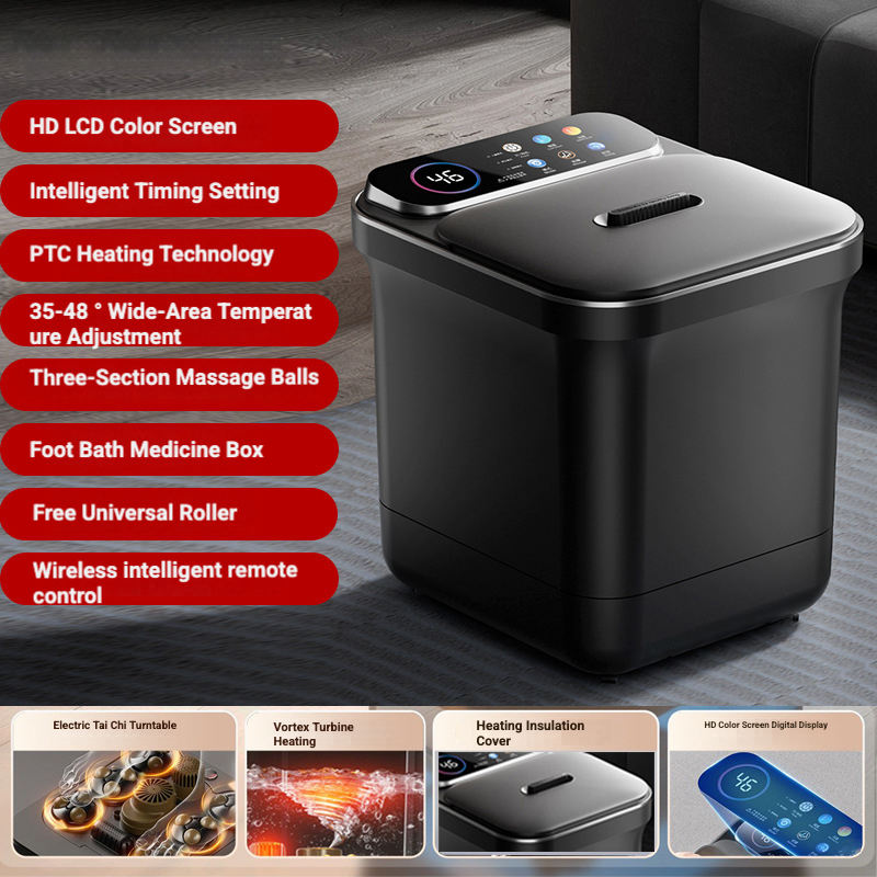 ORANGLES Foot Spa Machine Multifunctional Electric Touch Screen Heat and Bubble Jets for Relaxation - high resolution display - exposing craftsmanship - Image 2 of 3 | built for everyone | Foot Spa Machine Multifunctional Electric Touch Screen Heat and Bubble Jets for Relaxation for sale Georgia | Free Shipping ORANGLES