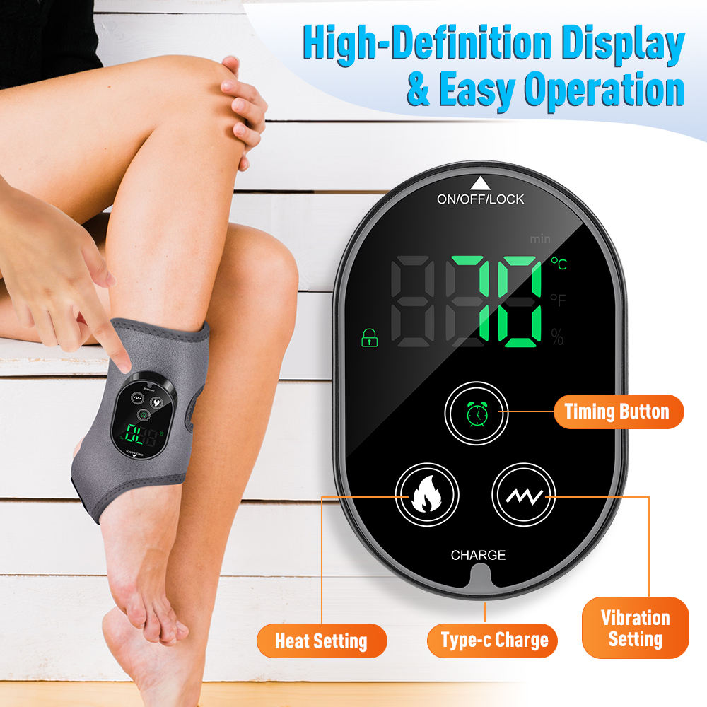 ORANGLES Belt Massager USB Rechargeable Dual Motor Heat and Vibration for Ankle Calf and Arm Relief - full product showcase - displaying specifications - Image 5 of 5 | adapts to any space | Belt Massager USB Rechargeable Dual Motor Heat and Vibration for Ankle Calf and Arm Relief deal New Jersey | Free Shipping ORANGLES