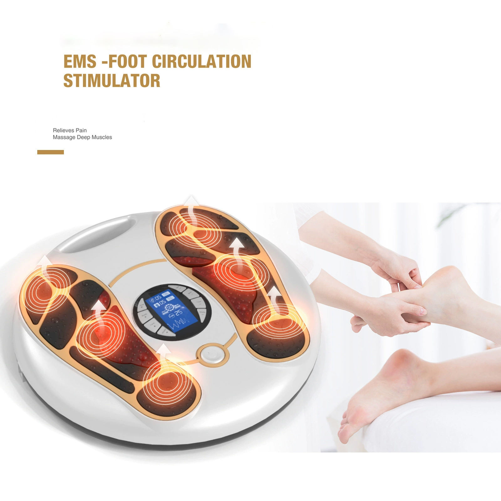 ORANGLES Foot Massager Machine OSTO AST‑300J TENS Therapy for Knee Pain and Diabetic Relief - angled perspective - presenting advantages - Image 4 of 5 | fits any environment | Purchase Foot Massager Machine OSTO AST‑300J TENS Therapy for Knee Pain and Diabetic Relief Michigan | Free Shipping ORANGLES