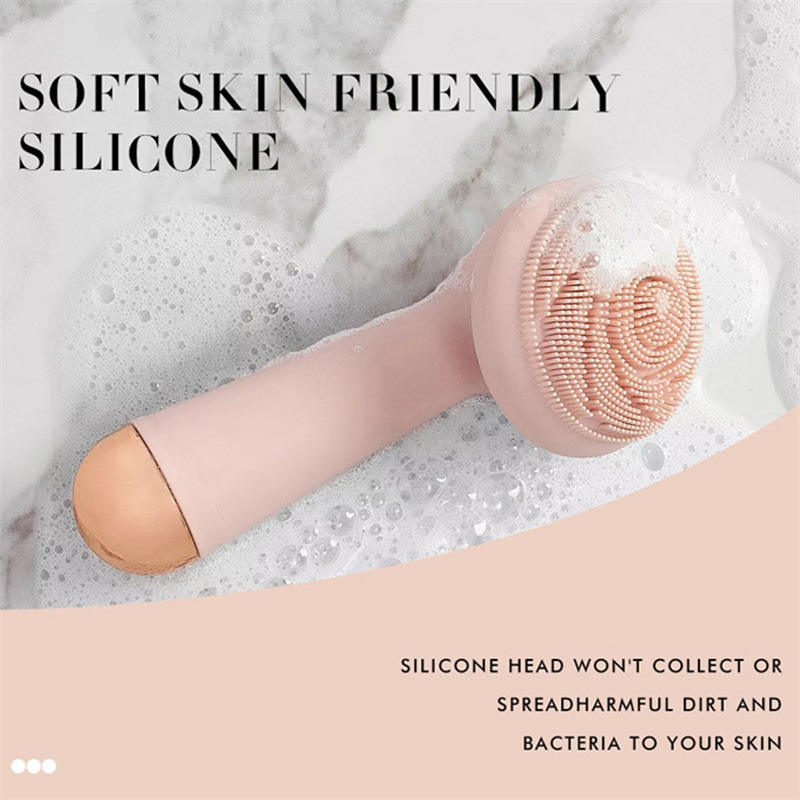 ORANGLES Silicone Sonic Facial Brush – 4‑Speed Deep Pore Cleaner - full product showcase - displaying specifications - Image 5 of 5 | adapts to any space | Silicone Sonic Facial Brush – 4‑Speed Deep Pore Cleaner deal New Jersey | Free Shipping ORANGLES