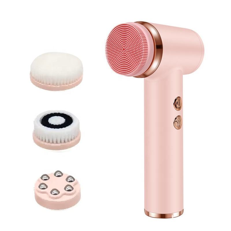 Portable Waterproof Sonic Facial Brush – Rotating Spin Roller Cleanser