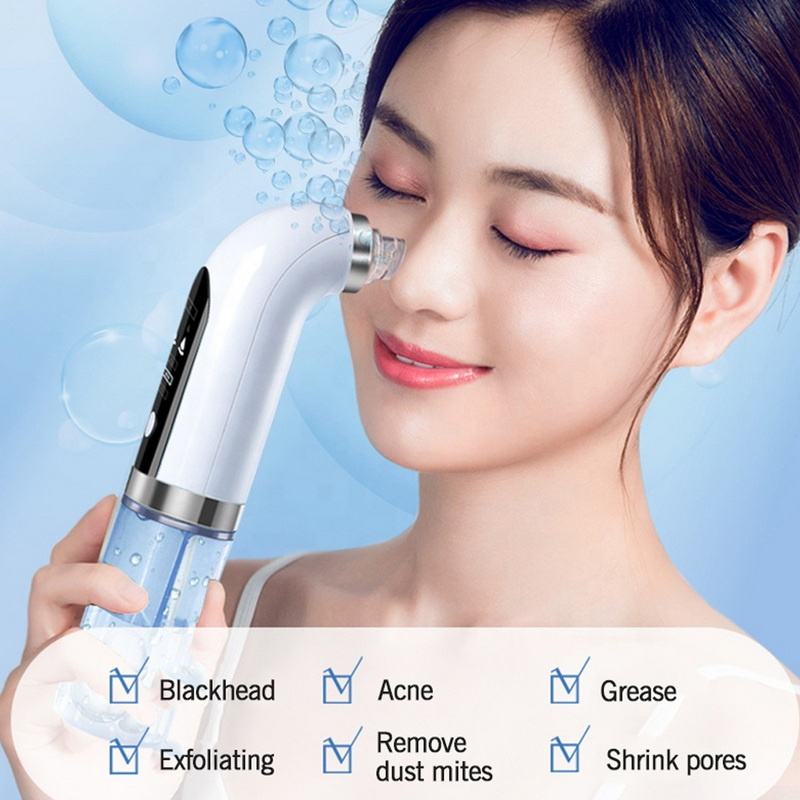 ORANGLES MicroBubble Blackhead Remover – Electric Pore Vacuum & Water Cycle Cleaner - detailed closeup view - illustrating benefits - Image 3 of 6 | created for all | Shop MicroBubble Blackhead Remover – Electric Pore Vacuum & Water Cycle Cleaner North Carolina | Free Shipping ORANGLES