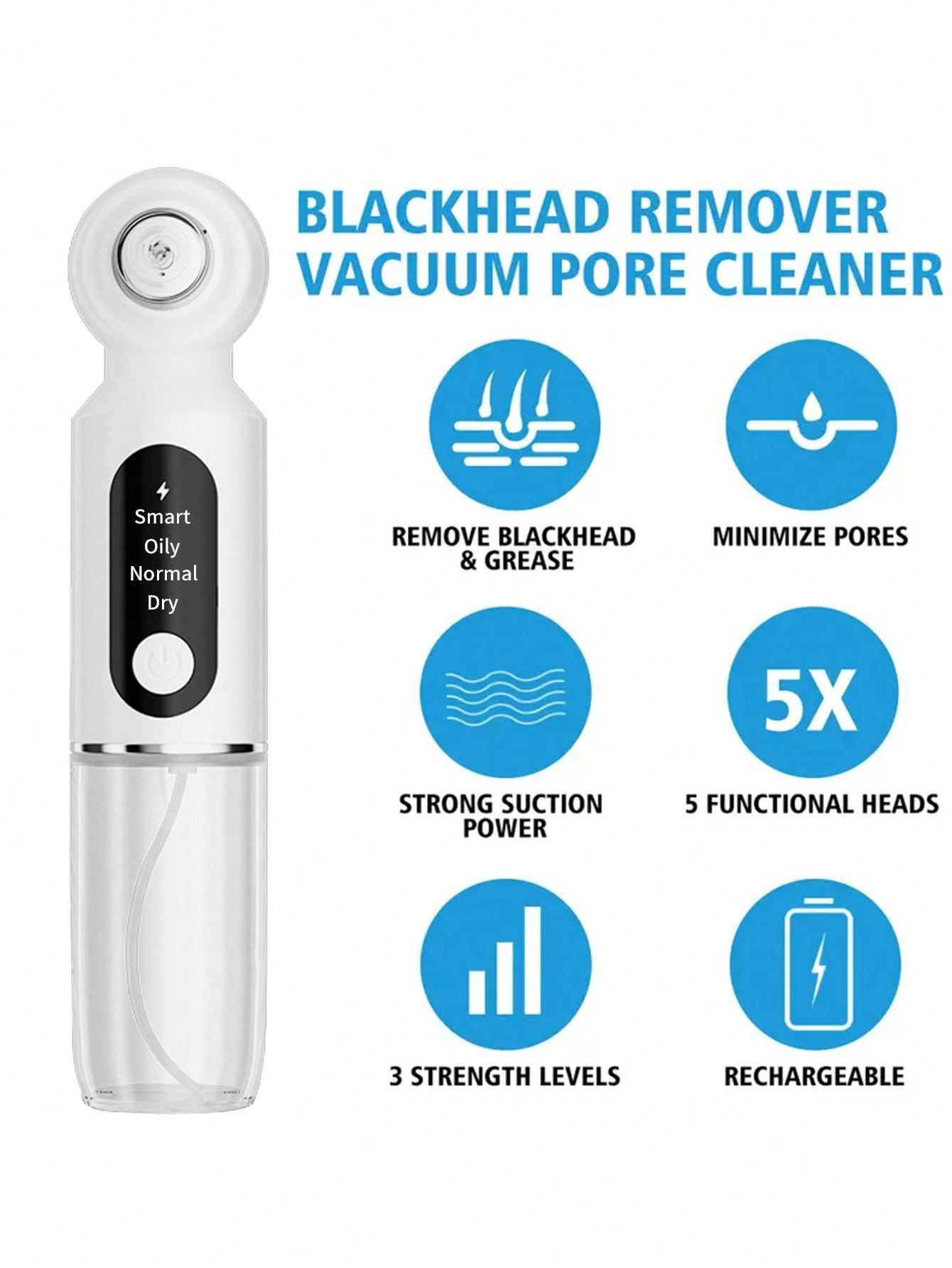 ORANGLES Bubble Blackhead Remover – Vacuum Facial Deep Pore Cleaner - high resolution display - exposing craftsmanship - Image 2 of 5 | built for everyone | Bubble Blackhead Remover – Vacuum Facial Deep Pore Cleaner for sale Georgia | Free Shipping ORANGLES