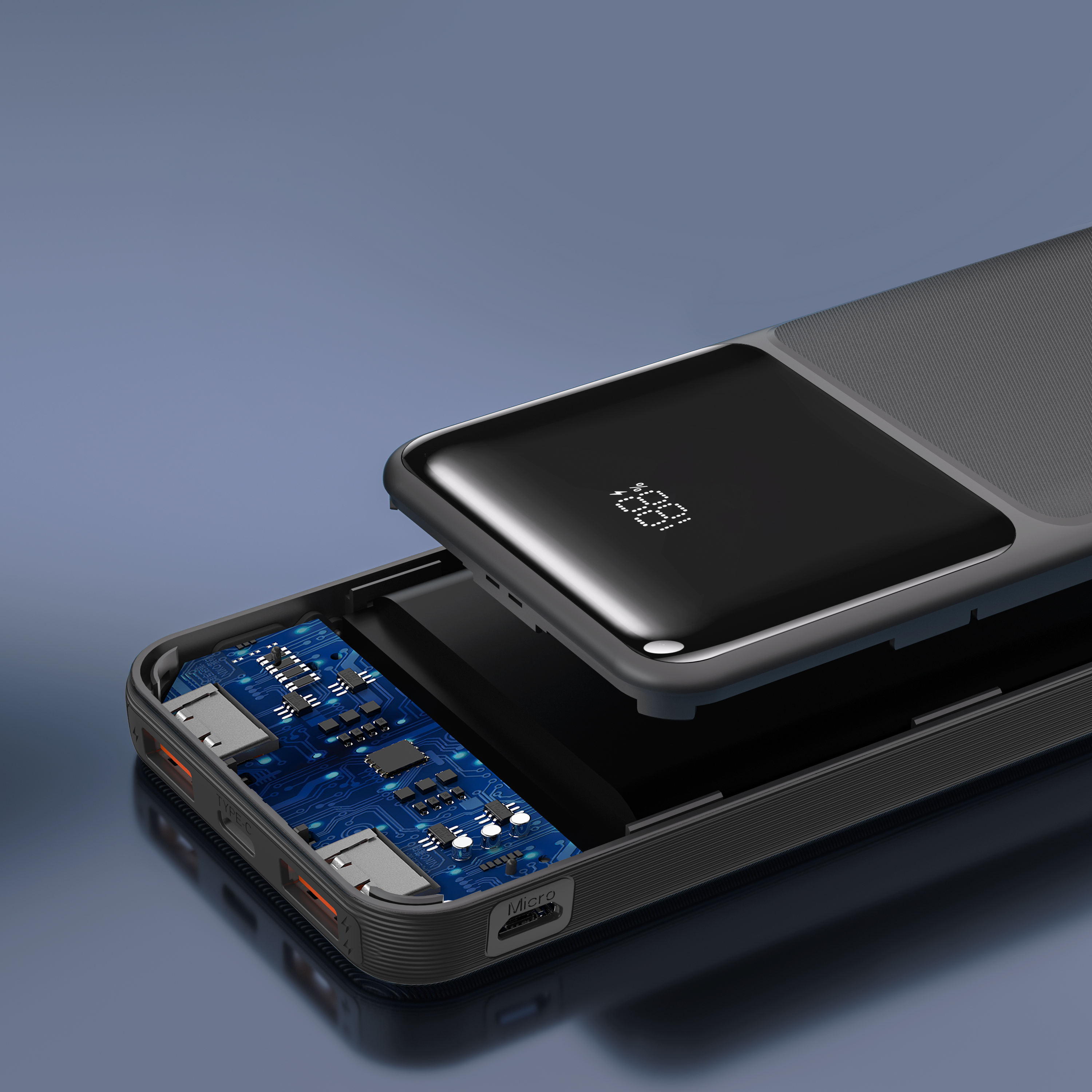 ORANGLES Portable Power Bank – 20000mAh Fast Charging with Built‑in Cables - full product showcase - displaying specifications - Image 5 of 5 | adapts to any space | Portable Power Bank – 20000mAh Fast Charging with Built‑in Cables deal New Jersey | Free Shipping ORANGLES