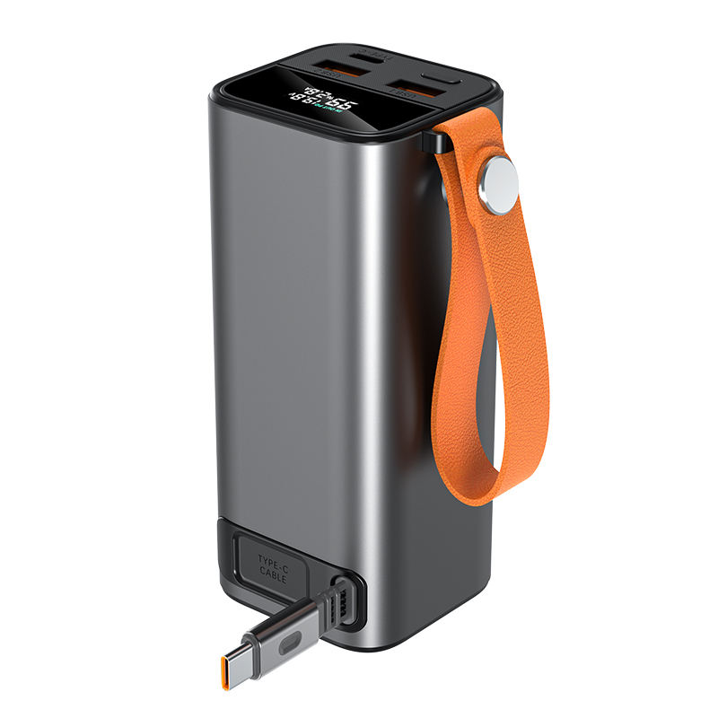 65W Camping Power Bank – 20000mAh Fast Charging with Built‑in Cable