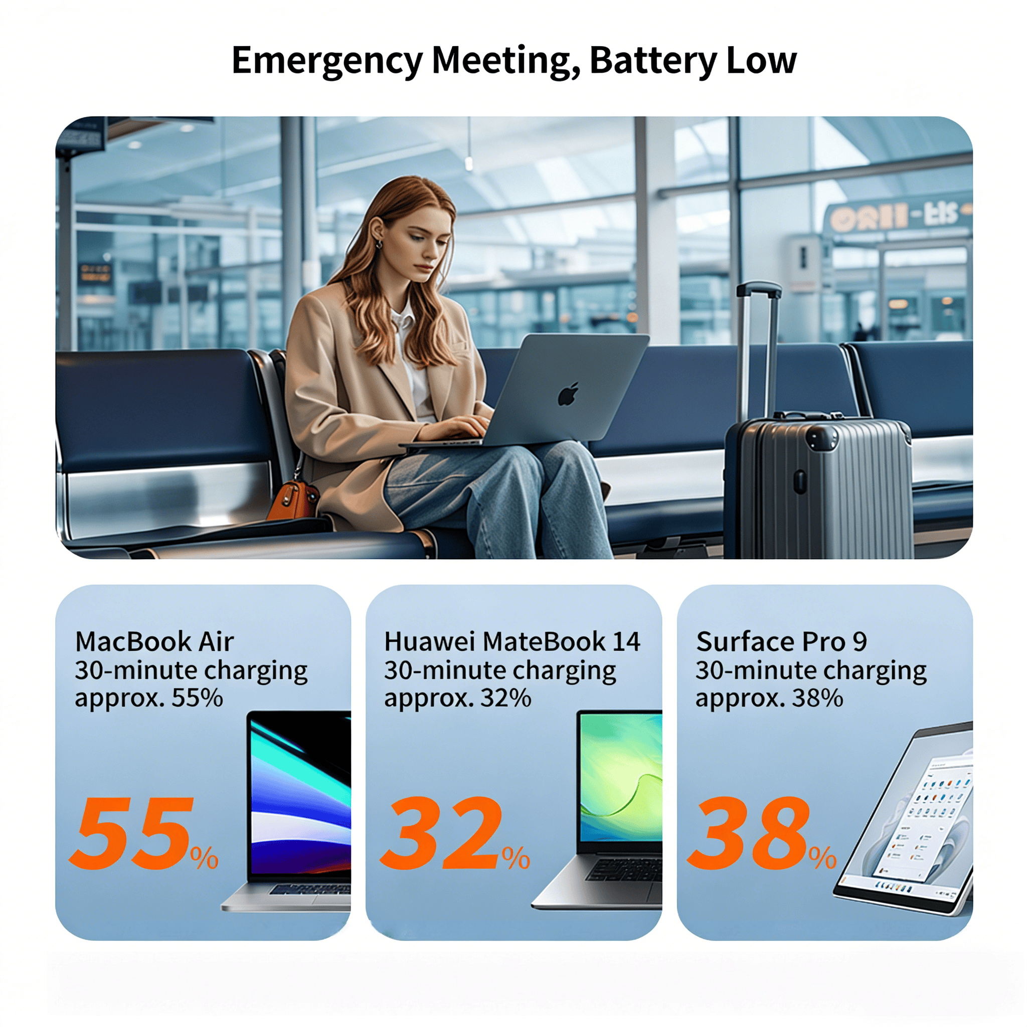 ORANGLES 65W Camping Power Bank – 20000mAh Fast Charging with Built‑in Cable - elegant presentation - exhibiting components - Image 6 of 6 | ideal for home | Discount on 65W Camping Power Bank – 20000mAh Fast Charging with Built‑in Cable Virginia | Free Shipping ORANGLES