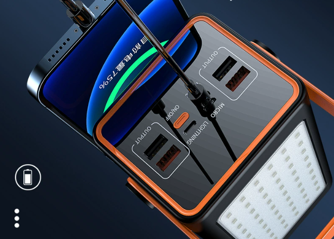 ORANGLES QC3.0 Laptop Power Bank – 65W USB‑C PD Fast Charging 60000mAh / 50000mAh - detailed closeup view - illustrating benefits - Image 3 of 5 | created for all | Shop QC3.0 Laptop Power Bank – 65W USB‑C PD Fast Charging 60000mAh / 50000mAh North Carolina | Free Shipping ORANGLES