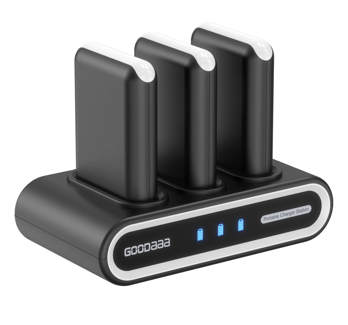 ORANGLES 15W Fast Charging Station with 3× 10000mAh Waterproof Power Banks - high resolution display - exposing craftsmanship - Image 2 of 2 | built for everyone | 15W Fast Charging Station with 3× 10000mAh Waterproof Power Banks for sale Georgia | Free Shipping ORANGLES