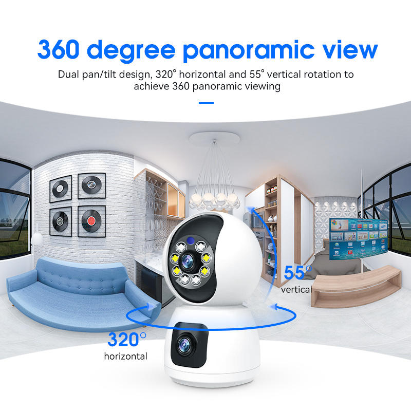 ORANGLES Indoor WiFi Pan‑Tilt Security Camera – 2MP HD with Human Detection & Two‑Way Audio - full product showcase - displaying specifications - Image 5 of 5 | adapts to any space | Indoor WiFi Pan‑Tilt Security Camera – 2MP HD with Human Detection & Two‑Way Audio deal New Jersey | Free Shipping ORANGLES