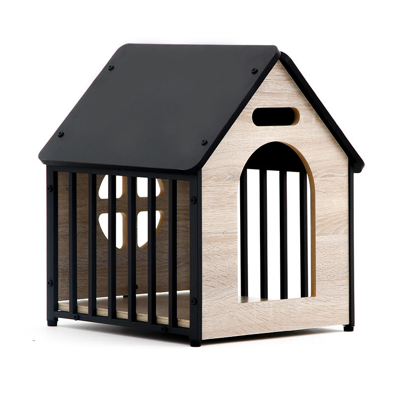 Indoor Dog House for Small Dogs – Wooden & Metal Kennel for Cats & Rabbits