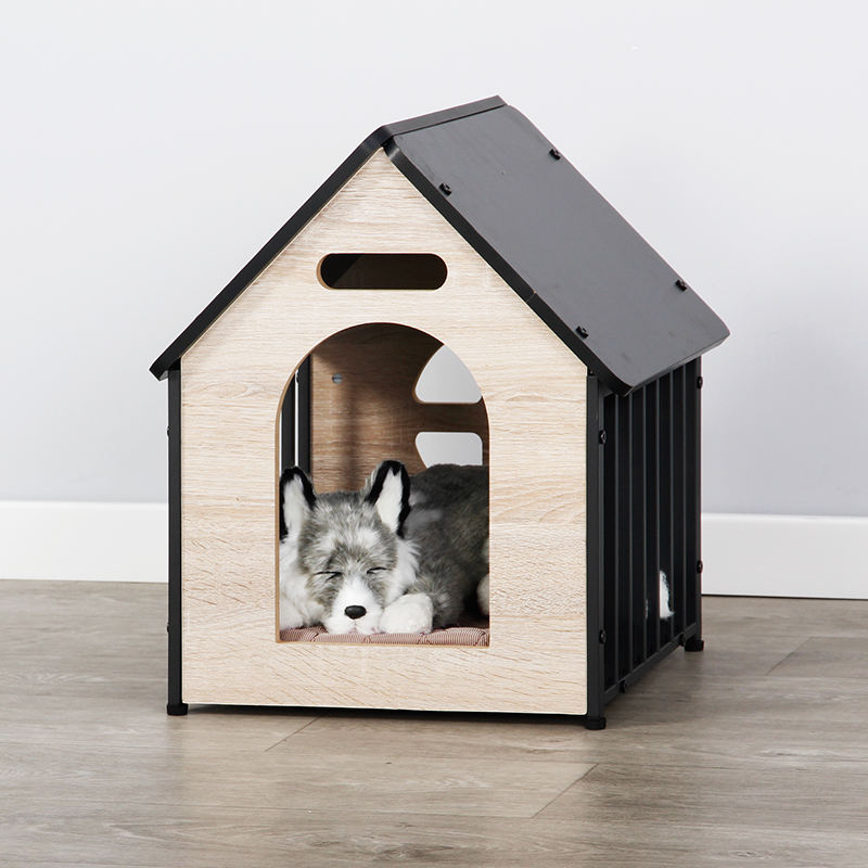 ORANGLES Indoor Dog House for Small Dogs – Wooden & Metal Kennel for Cats & Rabbits - full product showcase - displaying specifications - Image 5 of 6 | adapts to any space | Indoor Dog House for Small Dogs – Wooden & Metal Kennel for Cats & Rabbits deal New Jersey | Free Shipping ORANGLES