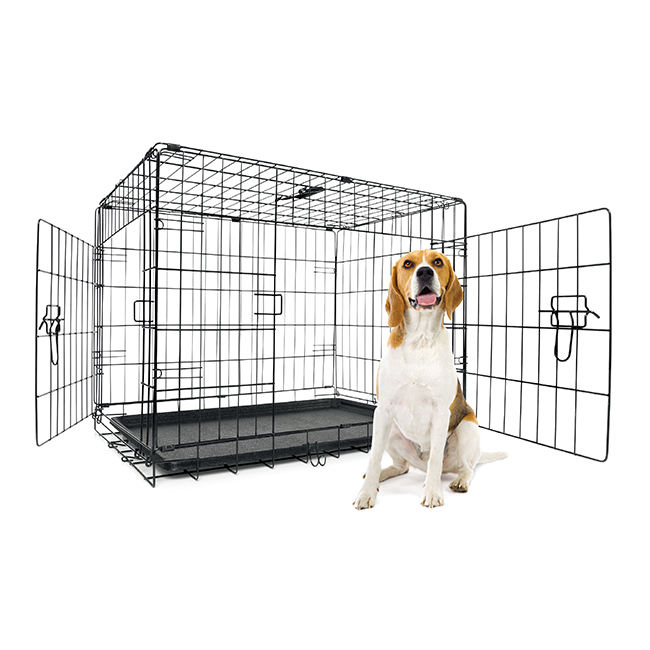 Foldable Stainless Steel Dog Kennel – Large Dog Cage & Crate for Sale
