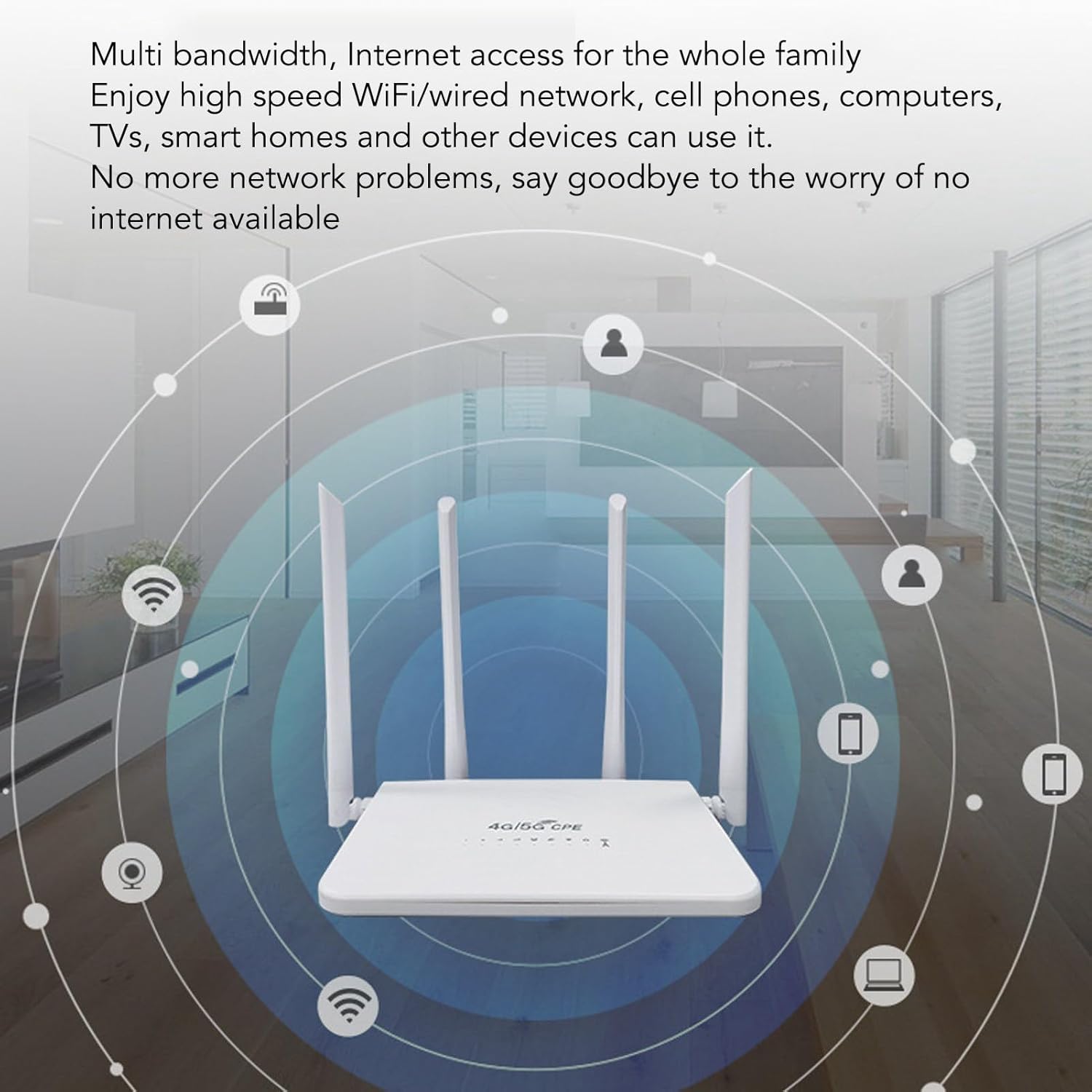 ORANGLES 4G Router – ASR1803 LTE WiFi Router with SIM Slot, Type‑C 300Mbps Indoor Use - angled perspective - presenting advantages - Image 4 of 5 | fits any environment | Purchase 4G Router – ASR1803 LTE WiFi Router with SIM Slot, Type‑C 300Mbps Indoor Use Michigan | Free Shipping ORANGLES