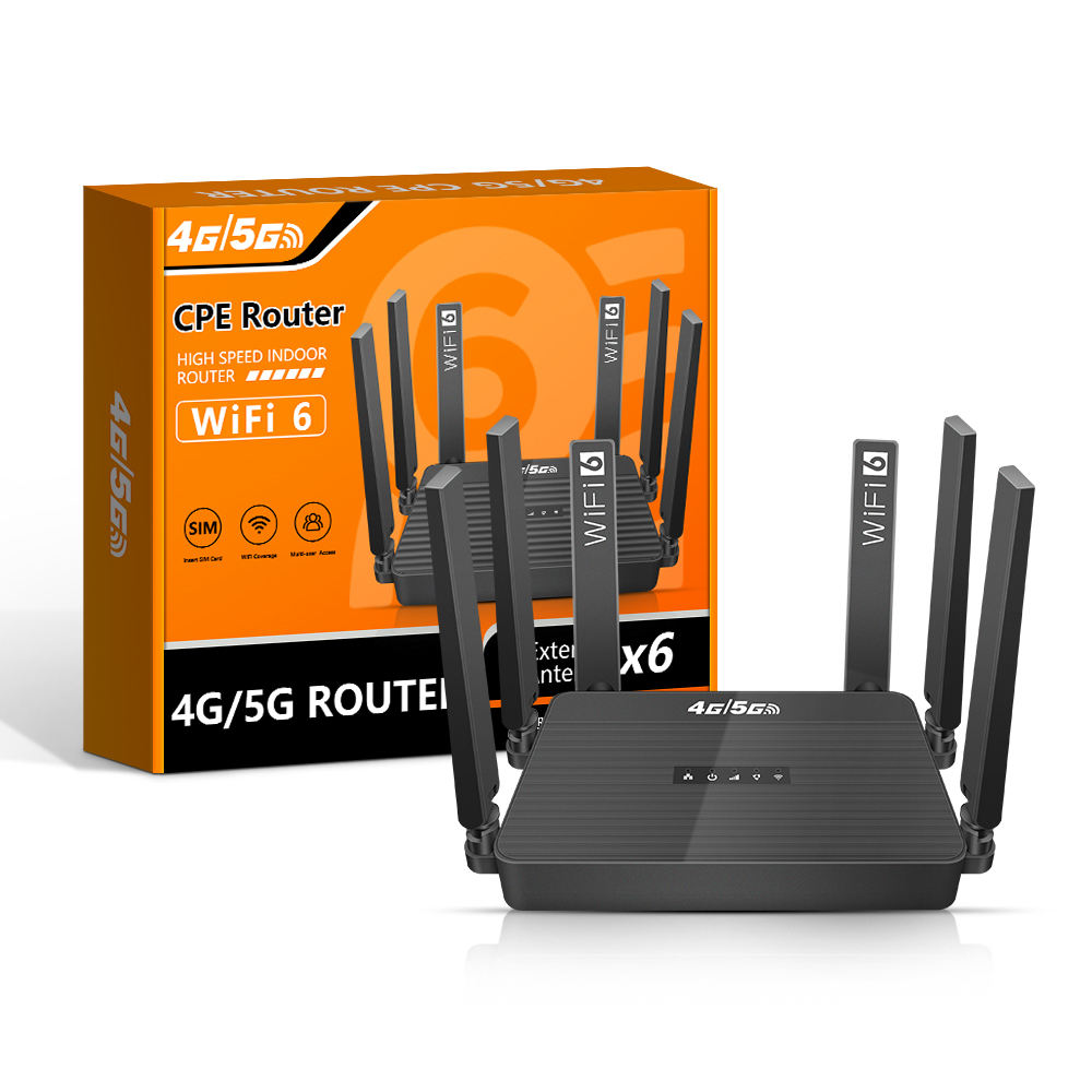 WiFi 6 Router – DNXT Portable 4G Wireless Router with SIM Slot & Foldable Antenna