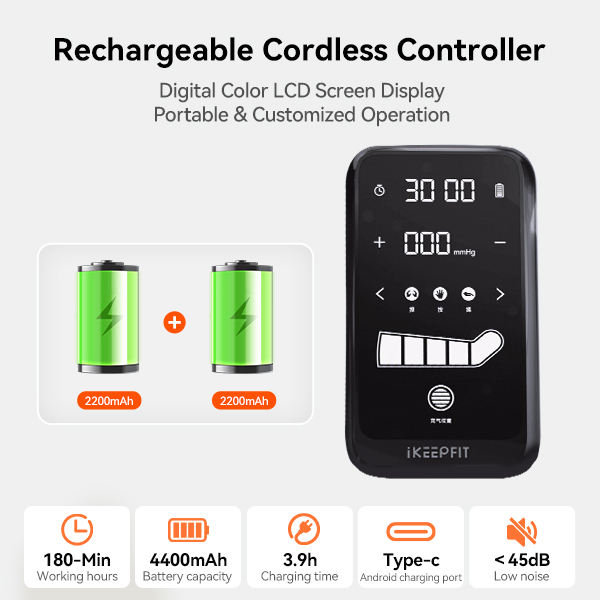 ORANGLES Foot and Leg Massager Electric Compression Boots for Pain Relief and Muscle Recovery - full product showcase - displaying specifications - Image 5 of 5 | adapts to any space | Foot and Leg Massager Electric Compression Boots for Pain Relief and Muscle Recovery deal New Jersey | Free Shipping ORANGLES