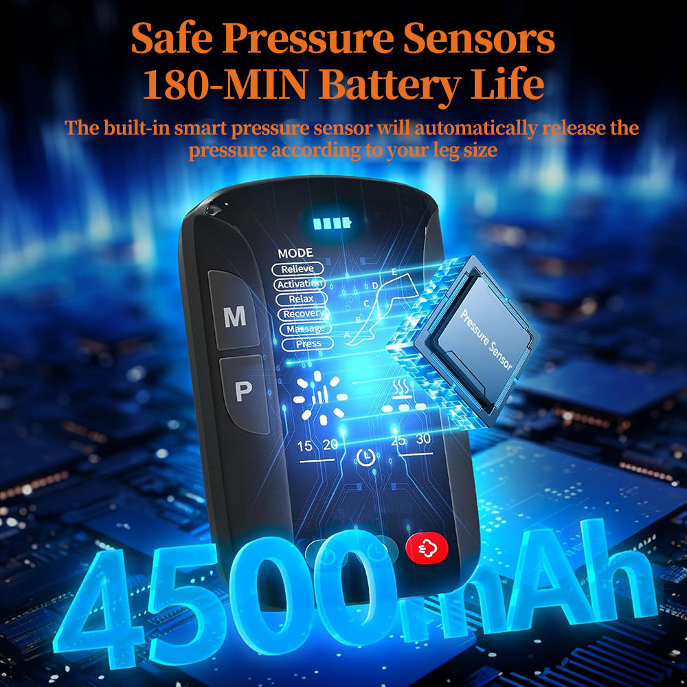 ORANGLES Air Compression Leg Massager Portable 5 Mode Boots for Relaxation and Fatigue Relief - high resolution display - exposing craftsmanship - Image 2 of 6 | built for everyone | Air Compression Leg Massager Portable 5 Mode Boots for Relaxation and Fatigue Relief for sale Georgia | Free Shipping ORANGLES