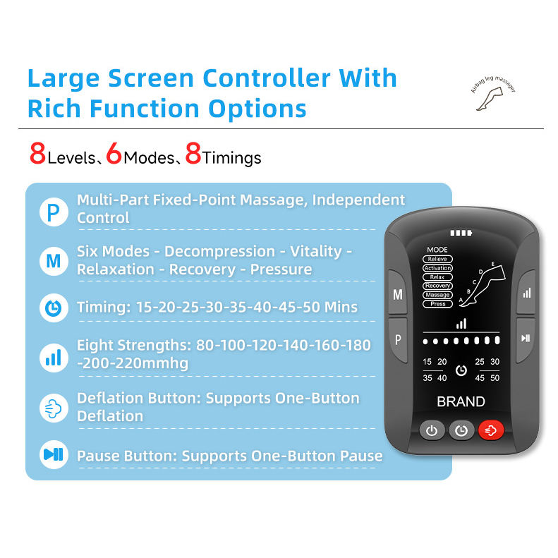ORANGLES Air Compression Leg Massager | 5‑Chamber Wireless Recovery Boots with Heat Therapy - angled perspective - presenting advantages - Image 4 of 5 | fits any environment | Purchase Air Compression Leg Massager | 5‑Chamber Wireless Recovery Boots with Heat Therapy Michigan | Free Shipping ORANGLES
