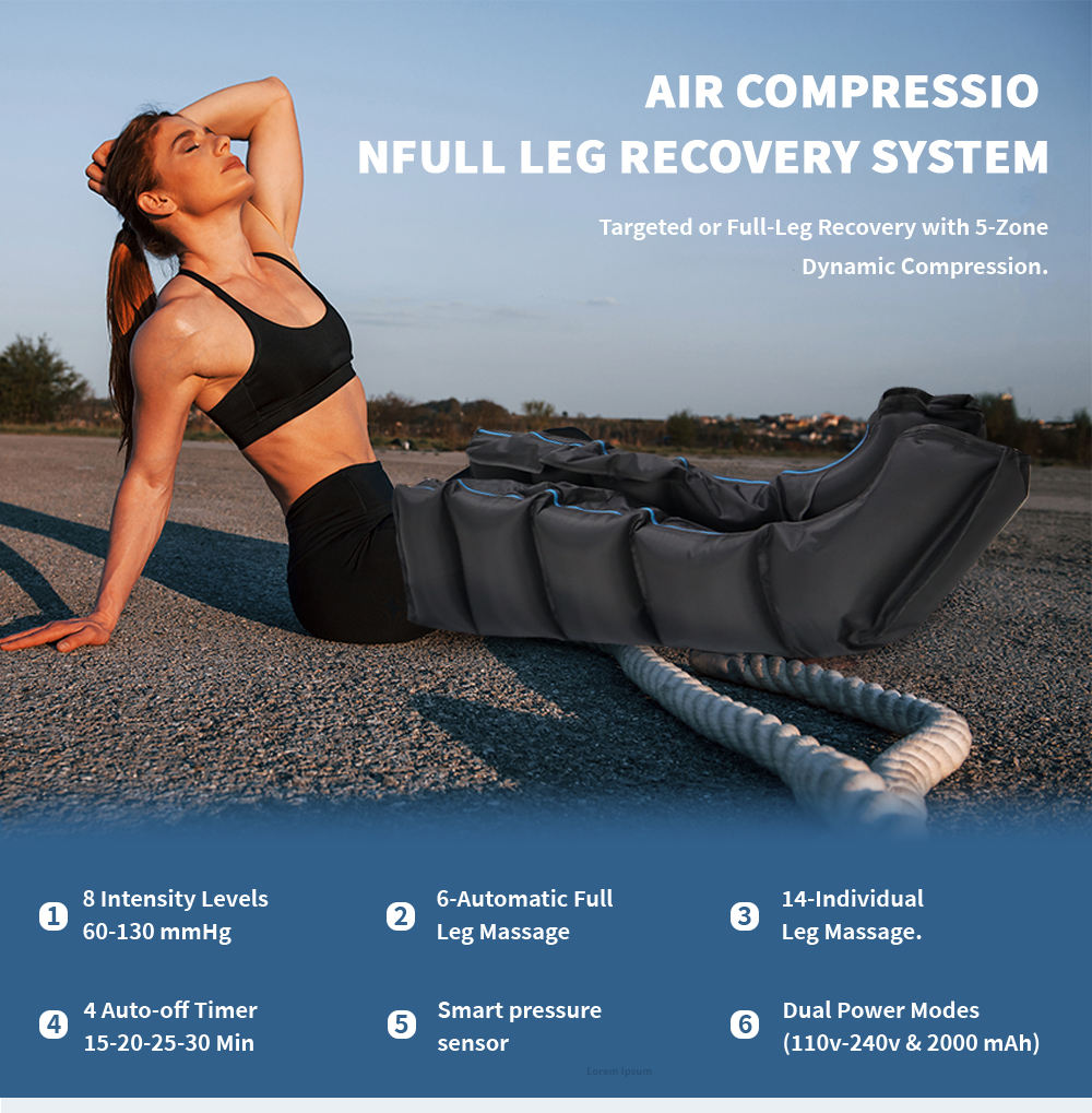 ORANGLES Air Compression Leg Massager | Rechargeable Recovery Boots for Sports & Fitness Relaxation - high resolution display - exposing craftsmanship - Image 2 of 5 | built for everyone | Air Compression Leg Massager | Rechargeable Recovery Boots for Sports & Fitness Relaxation for sale Georgia | Free Shipping ORANGLES