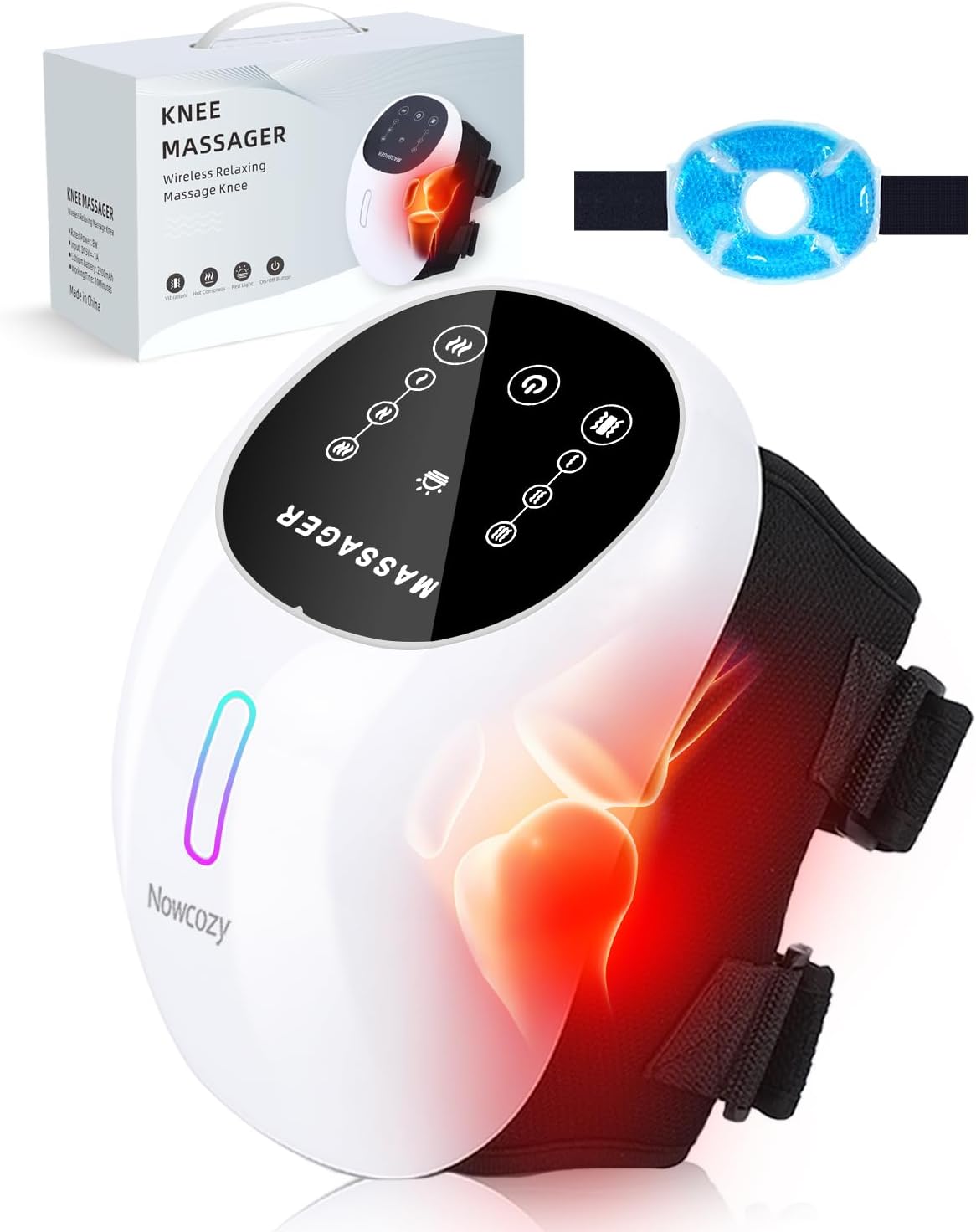 Massage for Knee Pain | Heated Knee Brace Wrap with 3 Modes for Circulation