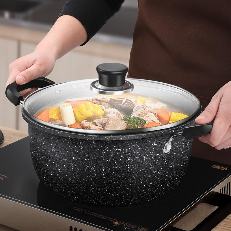 ORANGLES Non Stick Cookware Set | Cast Iron Fryer & Induction Stew Pot with Lid - high resolution display - exposing craftsmanship - Image 2 of 5 | built for everyone | Non Stick Cookware Set | Cast Iron Fryer & Induction Stew Pot with Lid for sale Georgia | Free Shipping ORANGLES