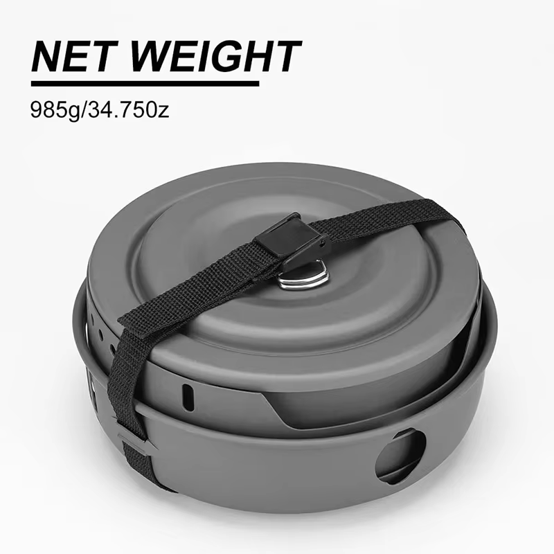 ORANGLES Camping Cookware Set | 31‑Piece Multifunctional Outdoor Cooking & Portable Grill - high resolution display - exposing craftsmanship - Image 2 of 6 | built for everyone | Camping Cookware Set | 31‑Piece Multifunctional Outdoor Cooking & Portable Grill for sale Georgia | Free Shipping ORANGLES