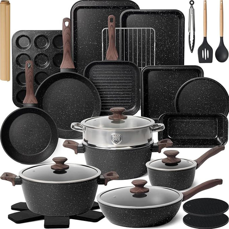 Cooking Set for Camping | 31‑Piece Heavy Duty Non‑Stick Aluminum Cookware