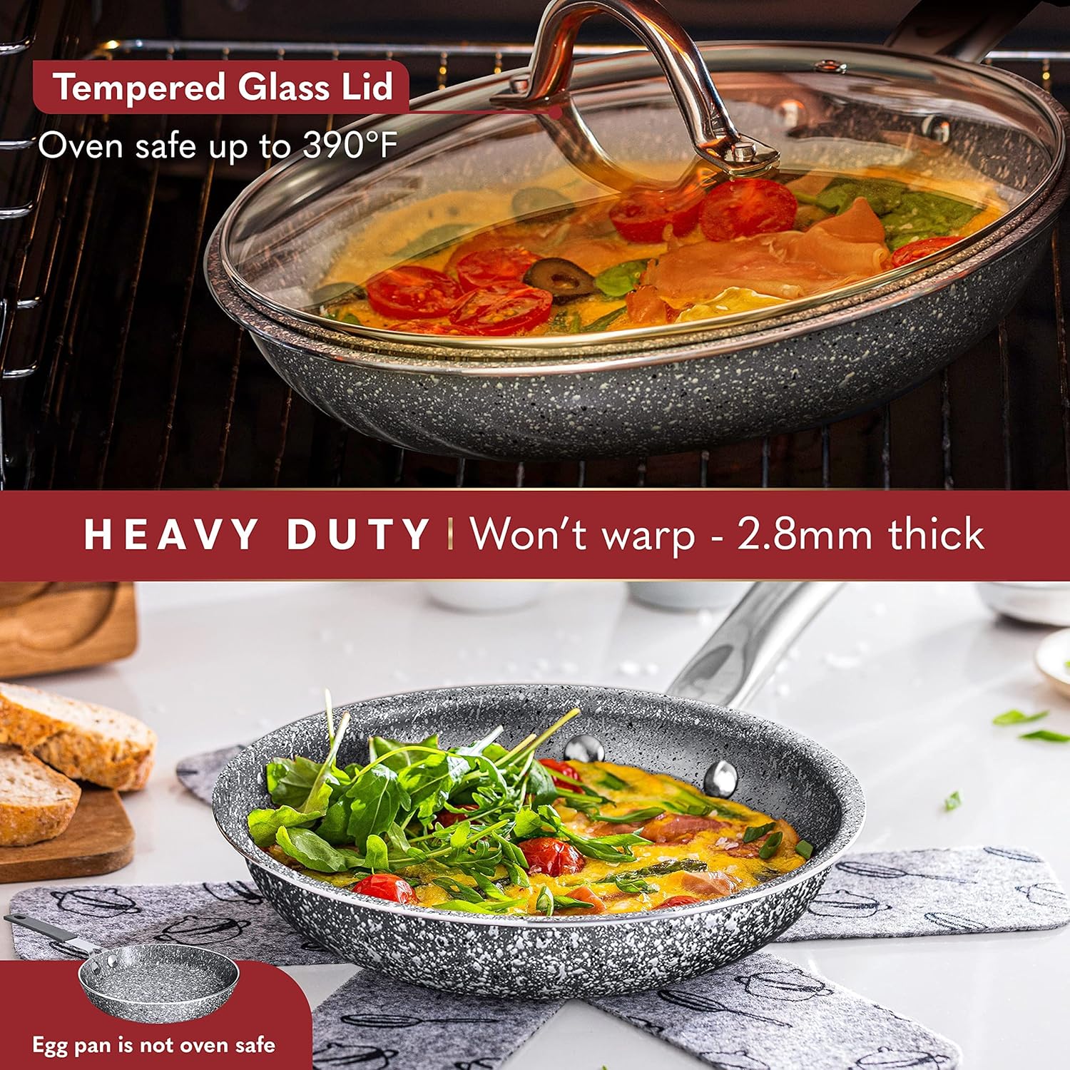 ORANGLES Best Cookware Set | 23‑Piece Granite Non‑Stick Induction Pots & Pans - angled perspective - presenting advantages - Image 4 of 6 | fits any environment | Purchase Best Cookware Set | 23‑Piece Granite Non‑Stick Induction Pots & Pans Michigan | Free Shipping ORANGLES