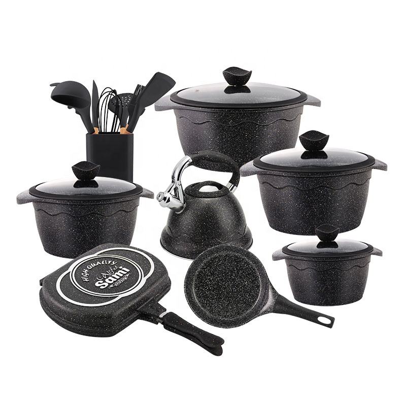 Non Stick Cookware Set | Premium Die‑Cast Aluminum Pots & Utensils
