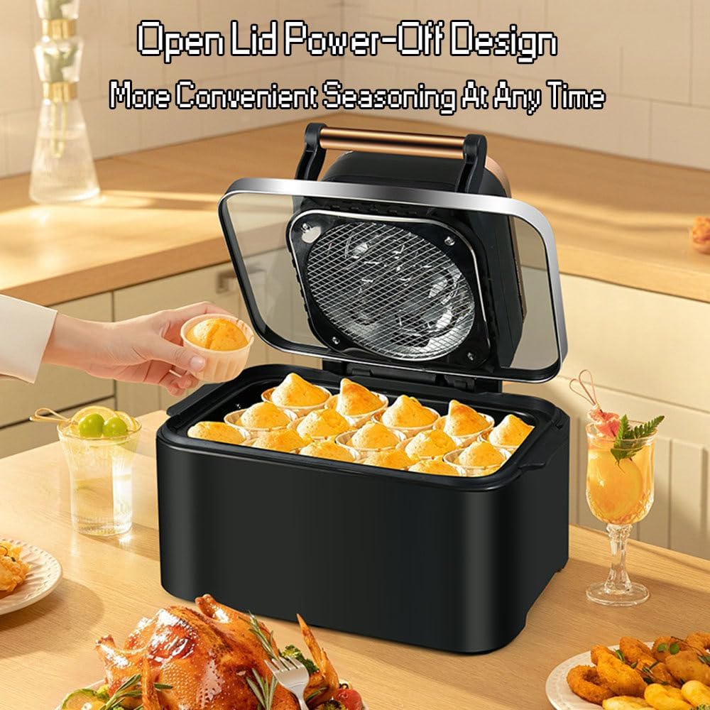 ORANGLES Toaster Oven Air Fryer 12L Digital Smart Combo - detailed closeup view - illustrating benefits - Image 3 of 5 | created for all | Shop Toaster Oven Air Fryer 12L Digital Smart Combo North Carolina | Free Shipping ORANGLES